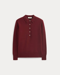 womens-oversized-polo-sweater-merino-deep-red | alt