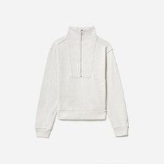 womens-track-half-zip-hthr-grey | alt