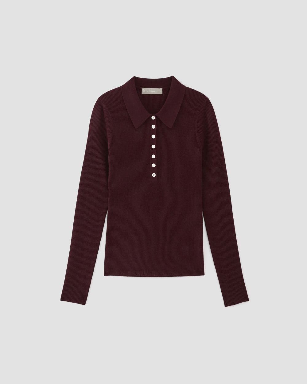womens-ultrafine-merino-ribbed-polo-burgundy | alt