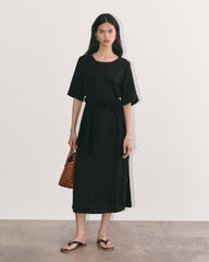 womens-tencel-muscle-tee-dress-black | primary