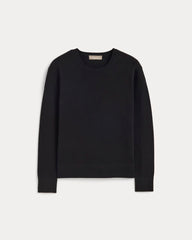 womens-cashmere-classic-crew-sweater-black | alt