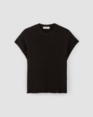 womens-cotton-knit-caftan-top-black | alt