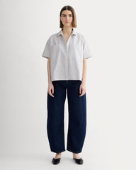 womens-short-sleeve-boxy-oxford-charcoal-white