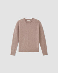 womens-cashmere-classic-crew-sweater-toasted-sesame | alt