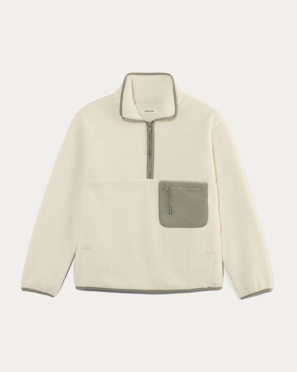 womens-renew-fleece-oversized-half-zip-heathered-oat | alt