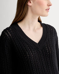 womens-mesh-cable-v-neck-everyday-cotton-black