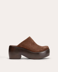 womens-wooden-puffa-clog-dark-umber-suede | primary