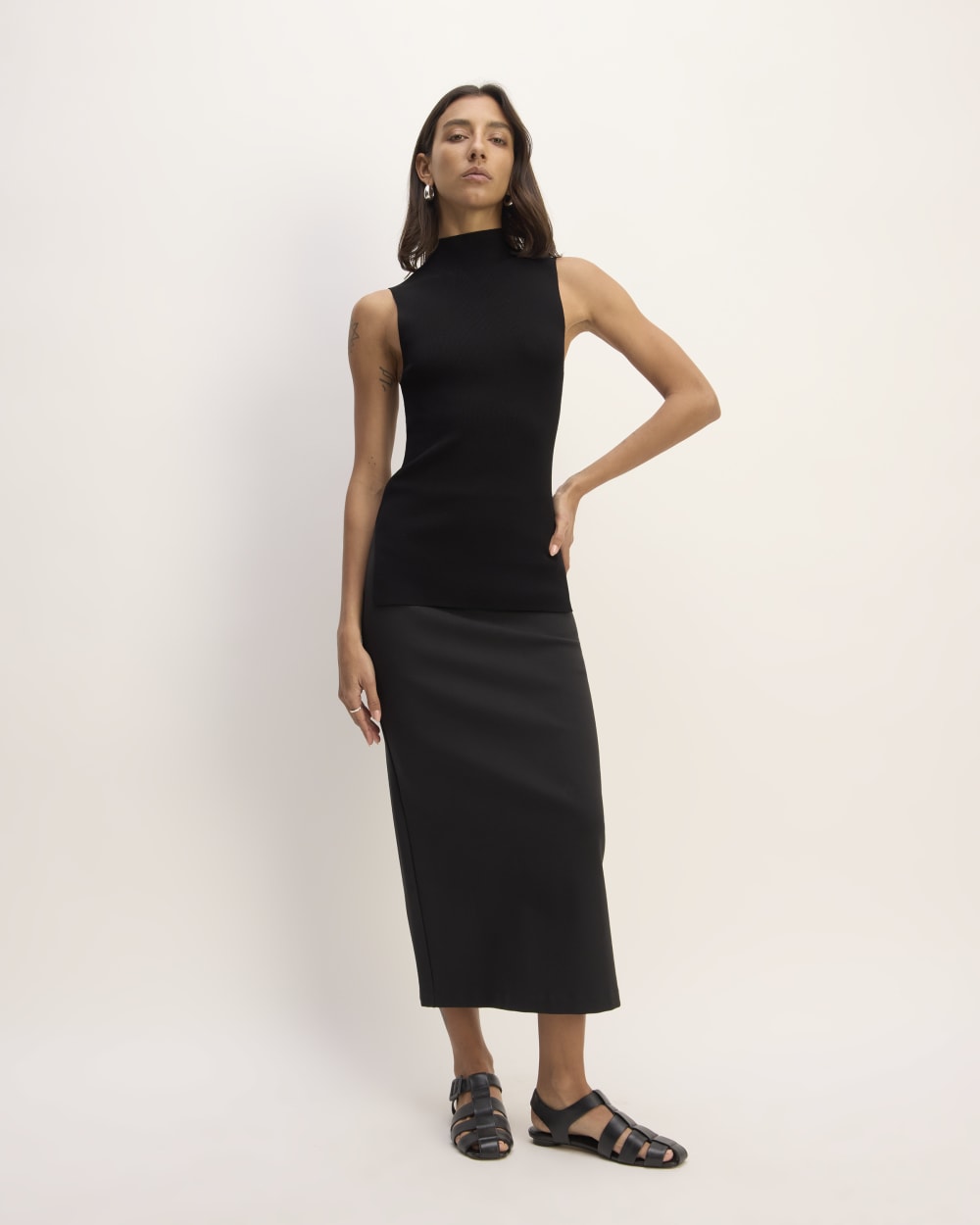 womens-viscose-mock-neck-tank-top-black