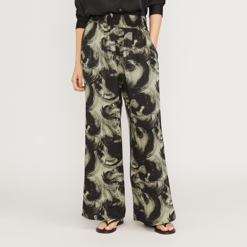 womens-satin-pull-on-pant-pale-yellow | primary