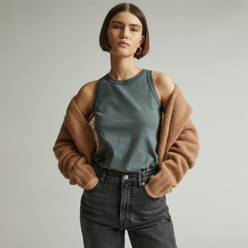 womens-organic-cotton-cutaway-tank-green-balsam | primary