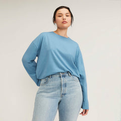 womens-organic-ctn-relaxed-ls-tee-heritage-blue | primary