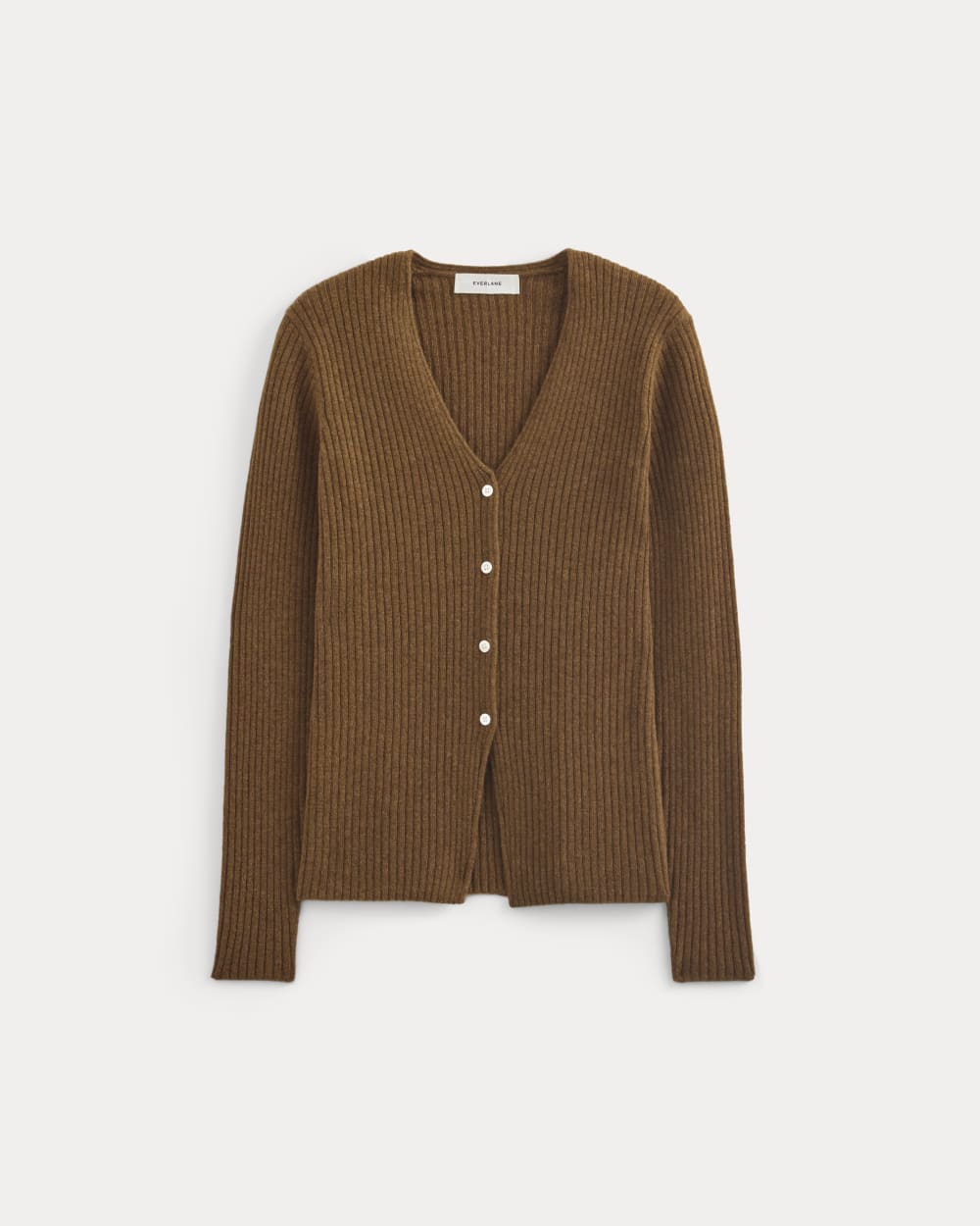 womens-cashmere-ribbed-v-neck-cardigan-heathered-toffee | alt