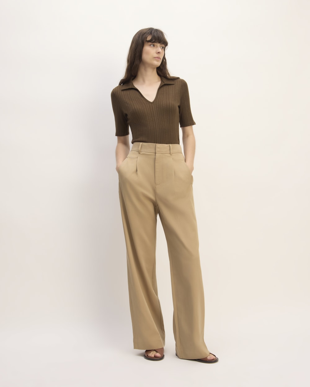 womens-rib-soft-knit-open-collar-polo-cocoa