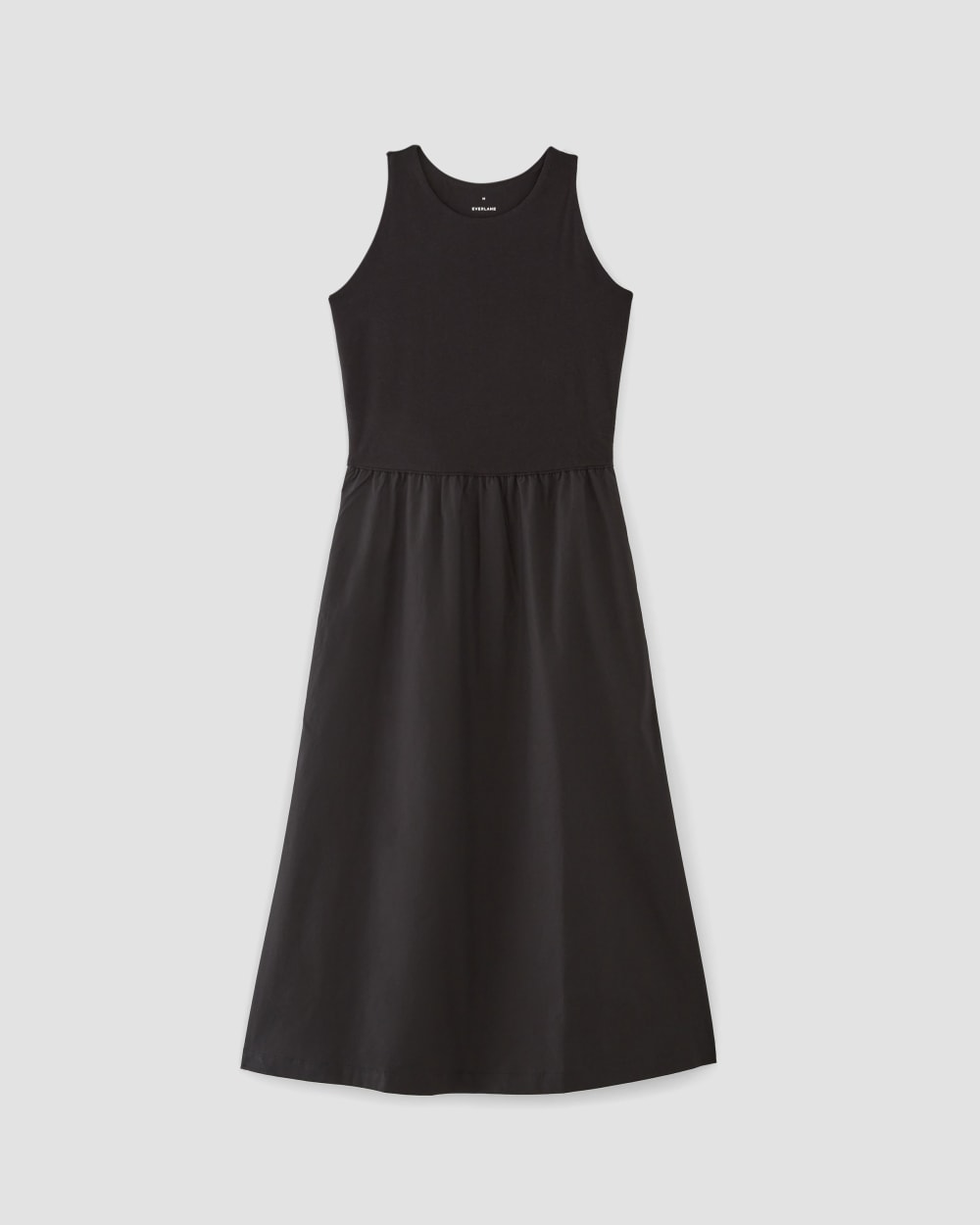 womens-supima-high-neck-riviera-dress-black | alt