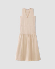 womens-tencel-v-neck-dress-whisper-pink | alt