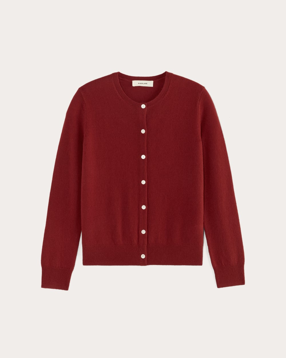 womens-cashmere-classic-crew-cardigan-berry-red | alt