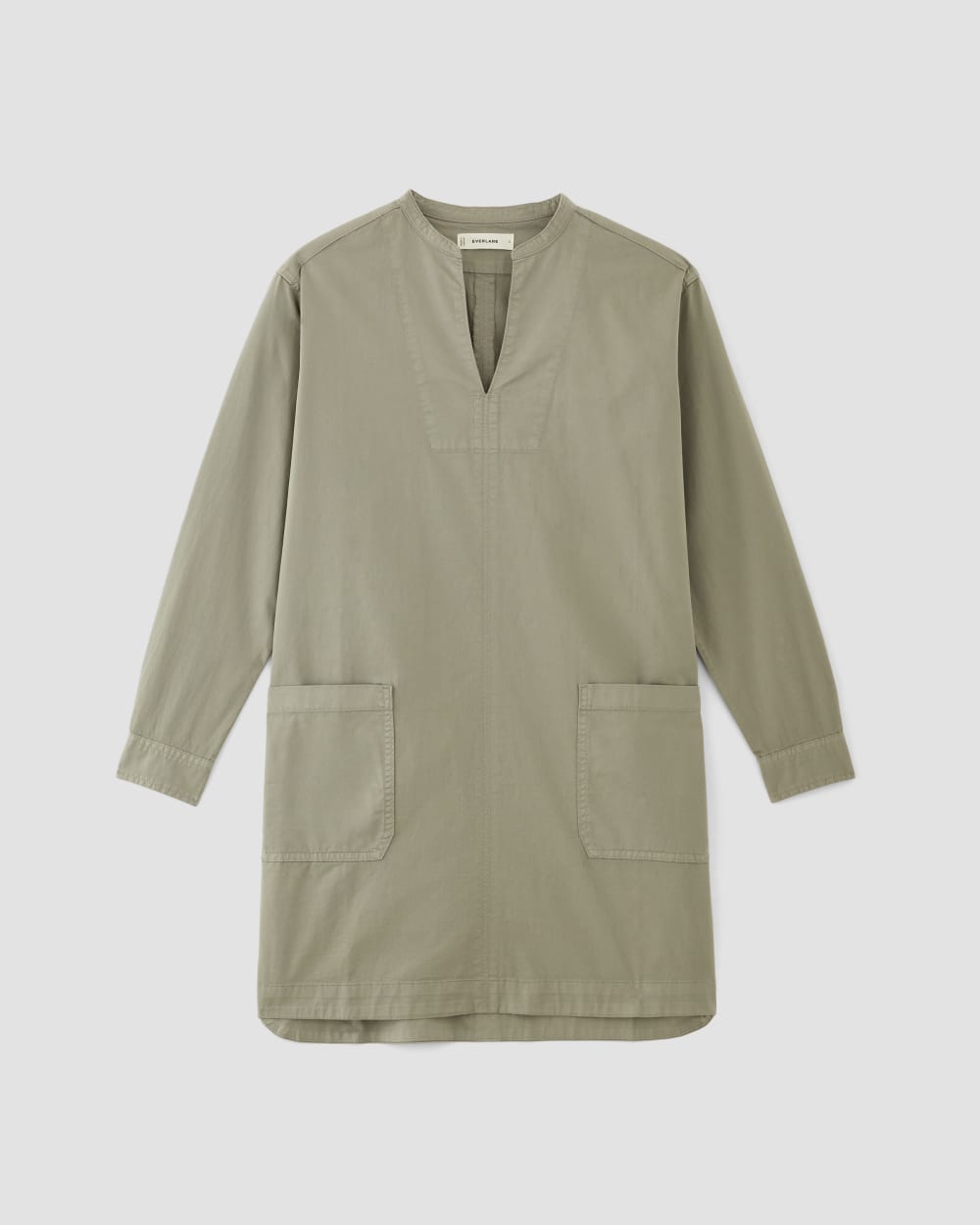 womens-long-sleeve-utility-mini-dress-sage-green | alt