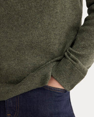 mens-cashmere-crew-heather-army-green