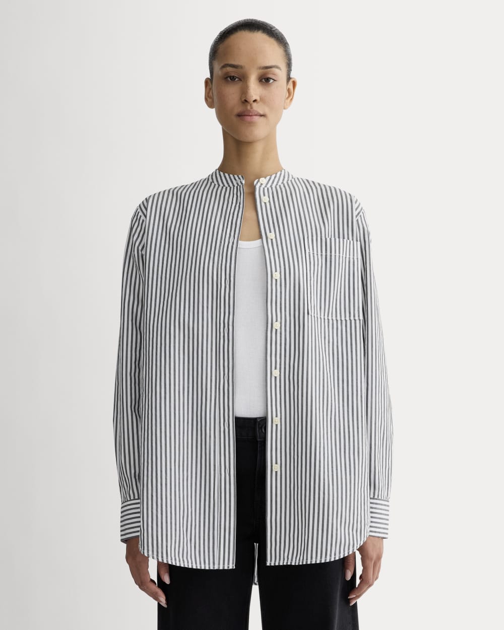 womens-oversized-shirt-cotton-optic-white-black | primary