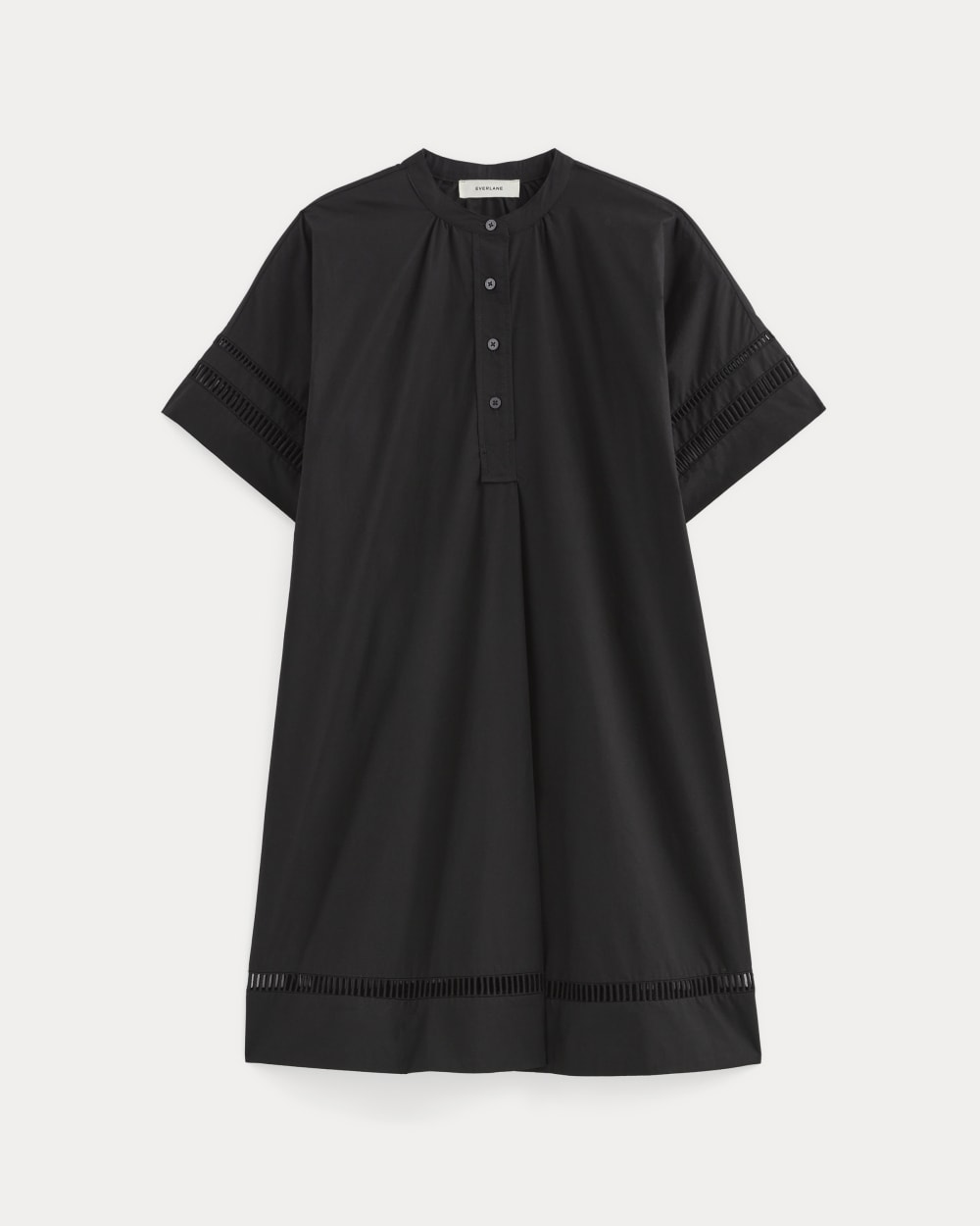 womens-lace-trim-popover-dress-black | alt
