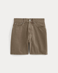 womens-a-line-denim-short-garment-dyed-chocolate | alt