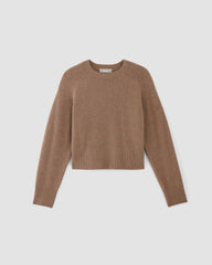 womens-cashmere-boxy-crew-sweater-heathered-woodsmoke | alt
