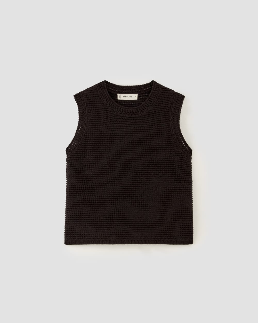 womens-organic-cotton-open-stitch-tank-black | alt