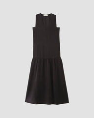 womens-tencel-v-neck-dress-black | alt
