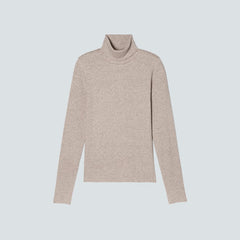 womens-supima-rib-turtleneck-heathered-burnt-sugar | alt