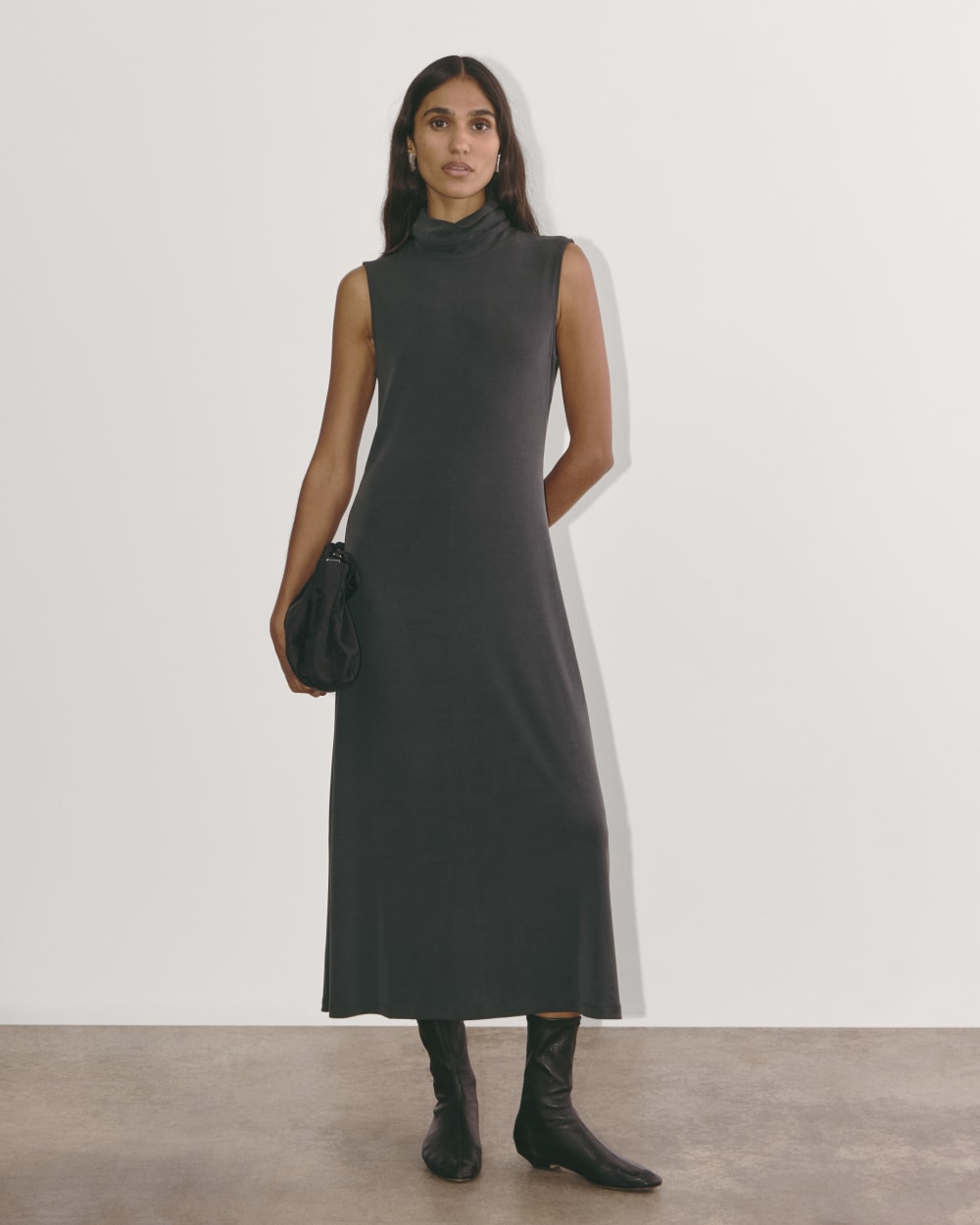 womens-turtleneck-dress-butterknit-butterknit-black | primary