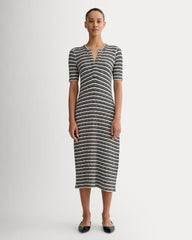 womens-rib-knit-henley-dress-bone-black | primary