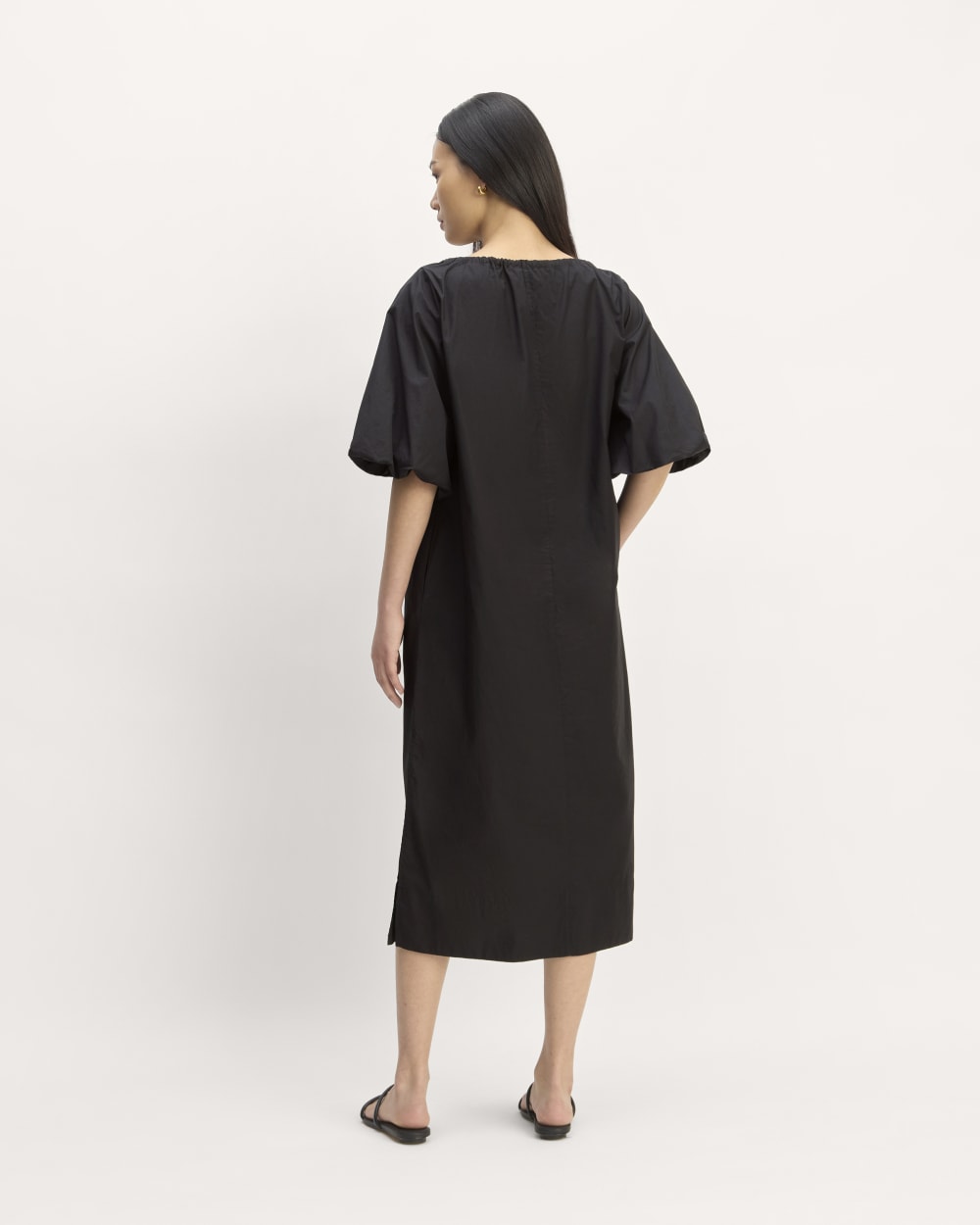 womens-supima-puff-sleeve-dress-black