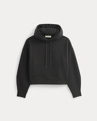 womens-cropped-luxe-fleece-hoodie-black | alt