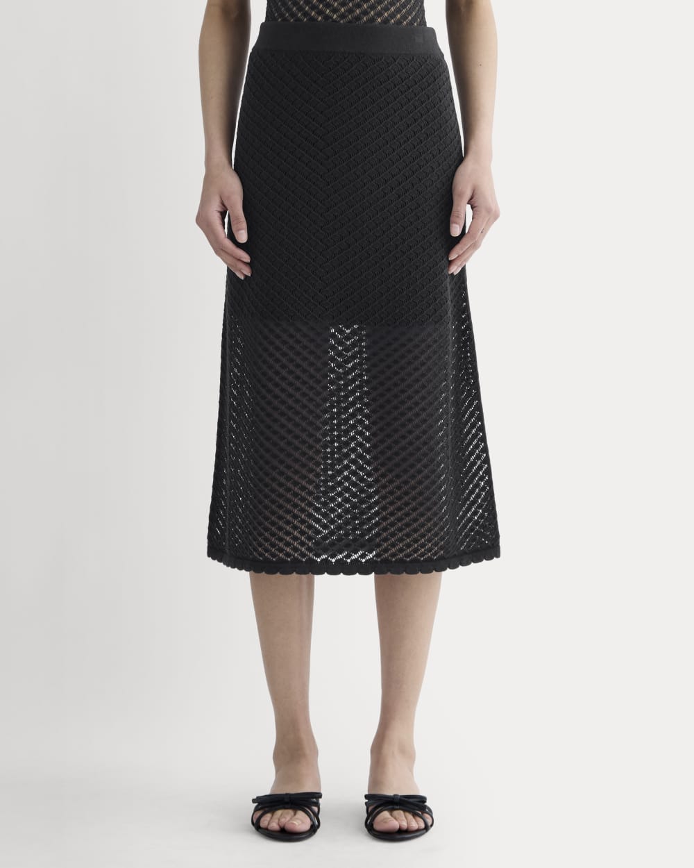 womens-lace-knit-skirt-black