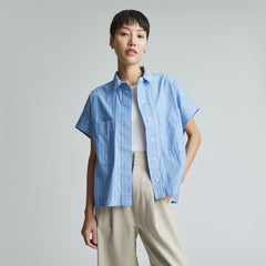 womens-box-cut-shirt-mariner-blue-white | primary