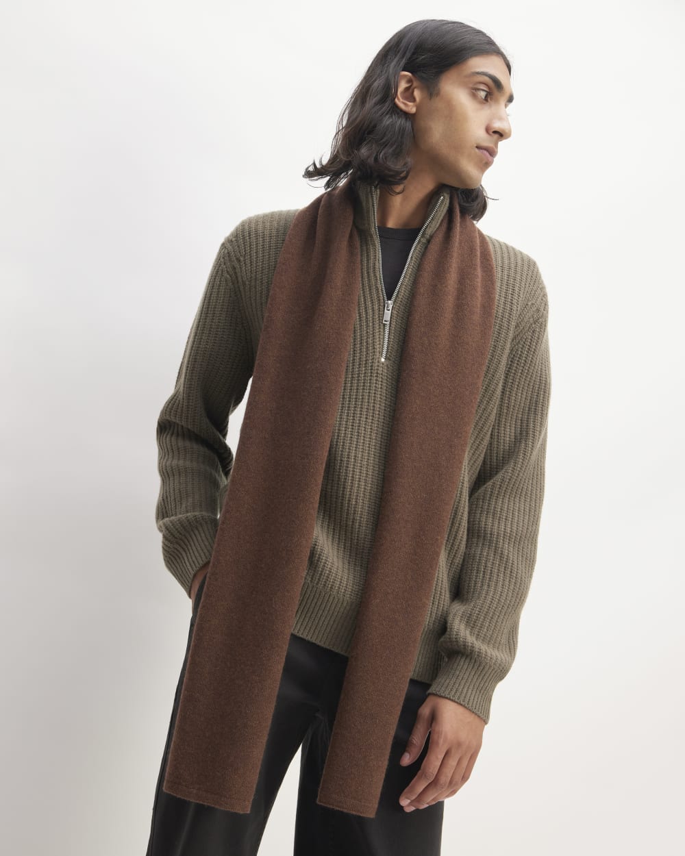 womens-recashmere-scarf-heather-cocoa | alt