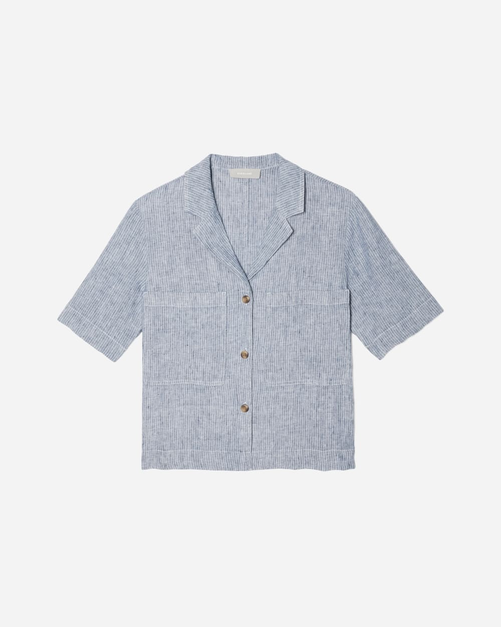 womens-linen-workwear-shirt-blue-pinstripe | alt