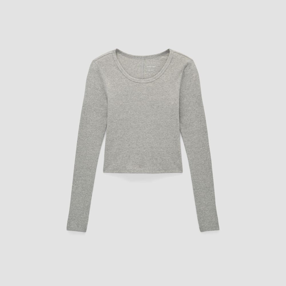 womens-cropped-supima-rib-ls-crew-heathered-grey | alt