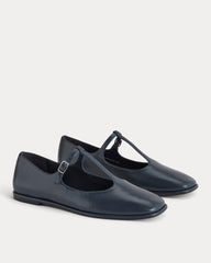womens-leather-tstrap-sandal-navy