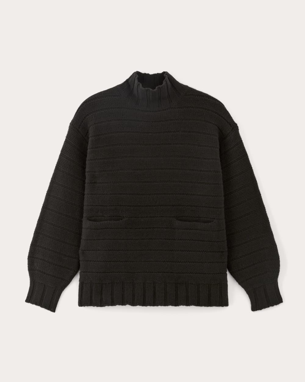 womens-felted-merino-oversized-turtleneck-black | alt