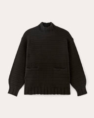womens-felted-merino-oversized-turtleneck-black | alt