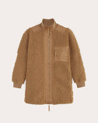 womens-teddy-midi-zip-liner-jacket-toasted-coconut | alt
