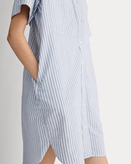 womens-oxford-short-sleeve-shirt-dress-bone-mazarine-blue | alt