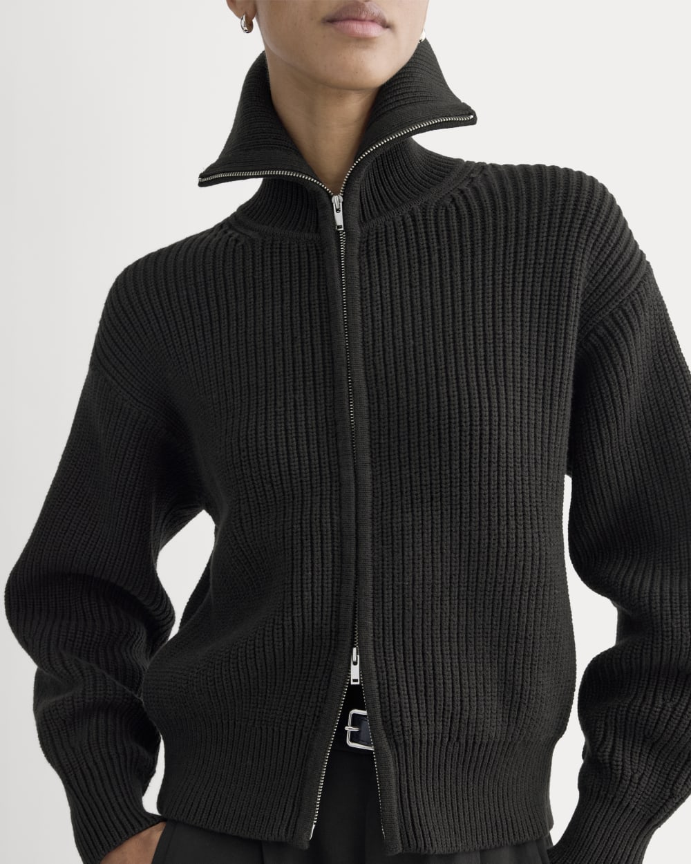 womens-full-zip-sweater-everyday-cotton-black