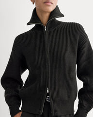 womens-full-zip-sweater-everyday-cotton-black