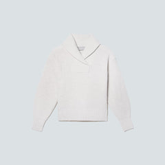 womens-felted-merino-shawl-collar-heathered-oat | alt