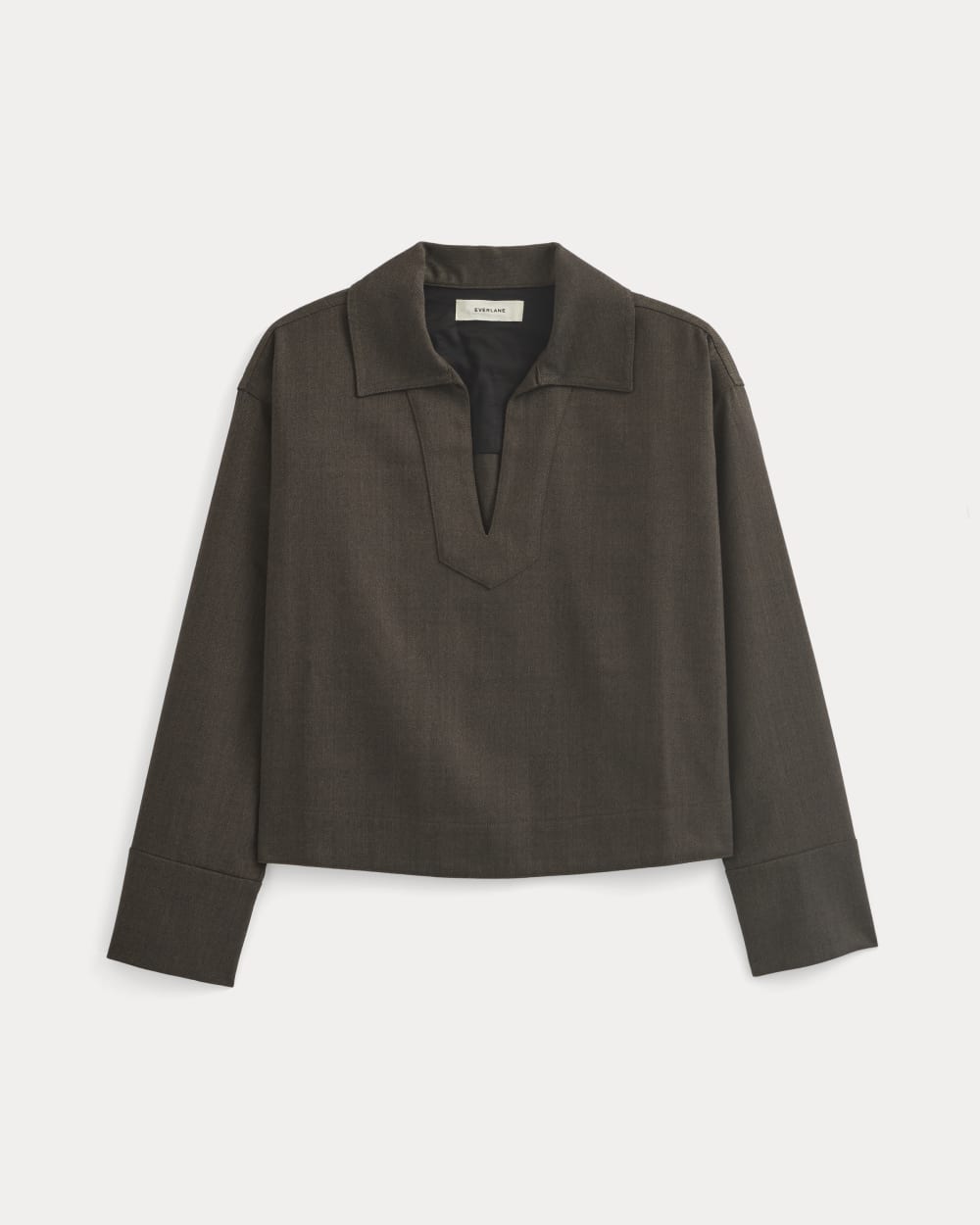 womens-overshirt-in-tailor-twill-heathered-fudge | alt