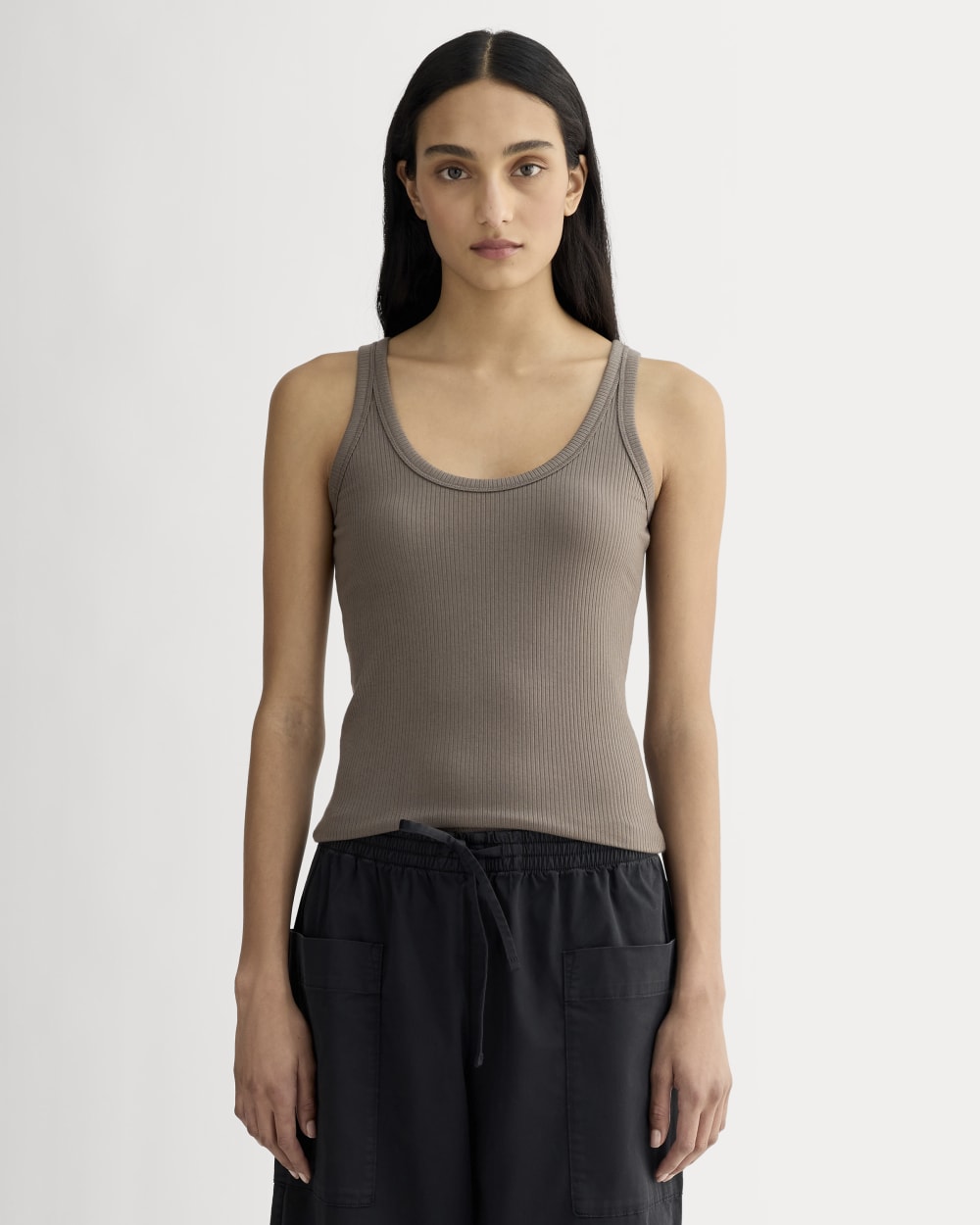 womens-shimmy-scoop-neck-tank-taupe | primary