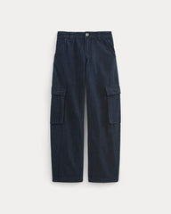 womens-mid-rise-cargo-jean-tungsten-rinse | alt
