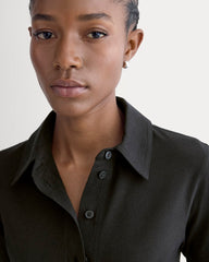 womens-button-up-shirt-essential-cotton-black
